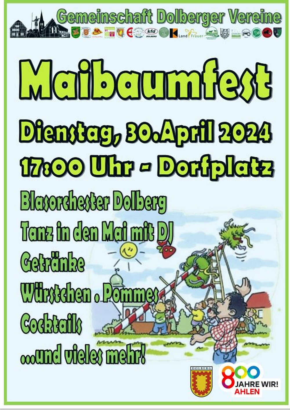 Foto: Plakat Maibaumfest Dolberg 2024