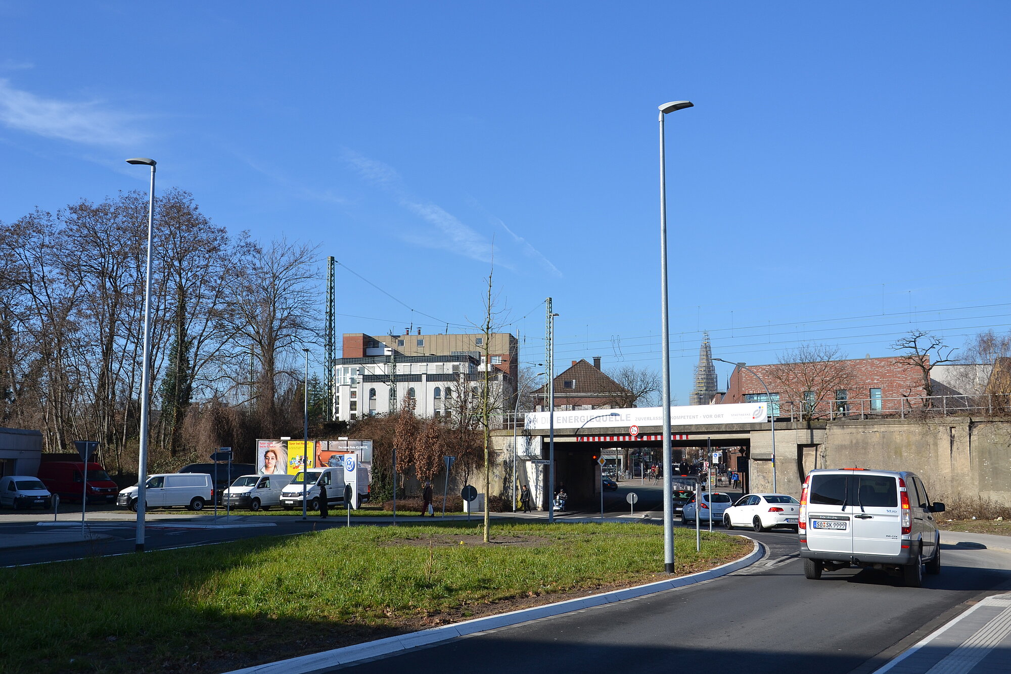 Foto: Gebrüder-Kerkmann-Platz mit Blick auf die Bahnunterführung