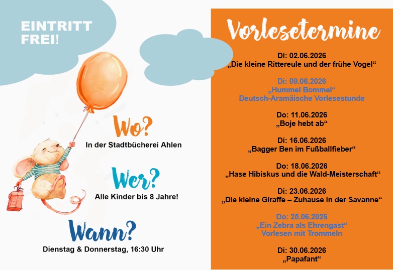 Foto: Vorleseflyer mit Programm