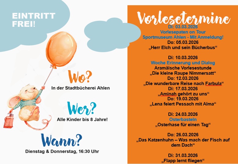 Foto: Vorleseflyer mit Programm
