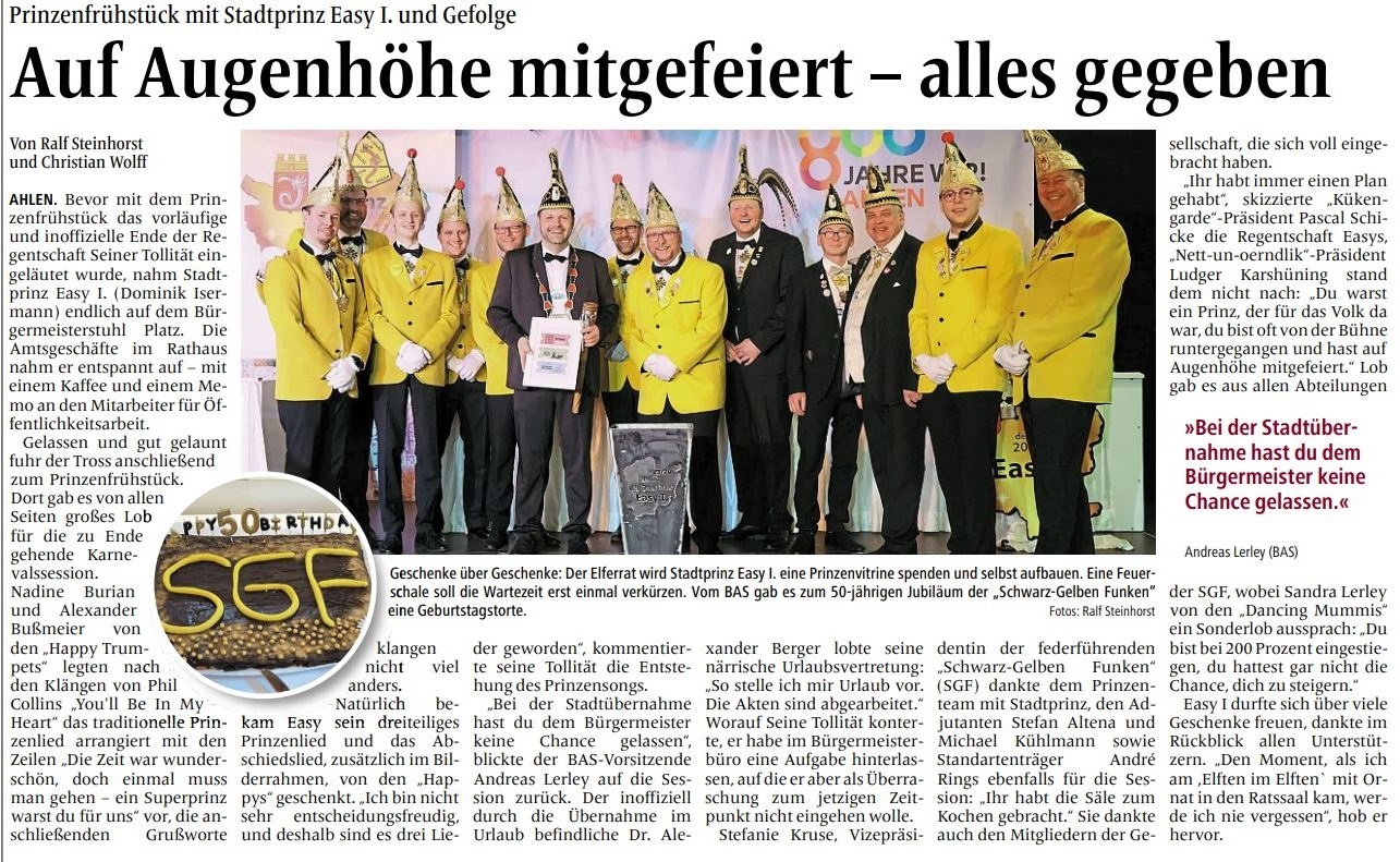 Foto: Bericht der Ahlener Zeitung!