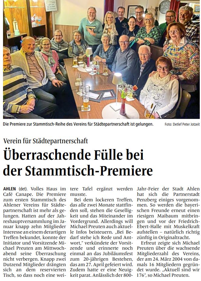 Foto: Artikel der Ahlener Zeitung