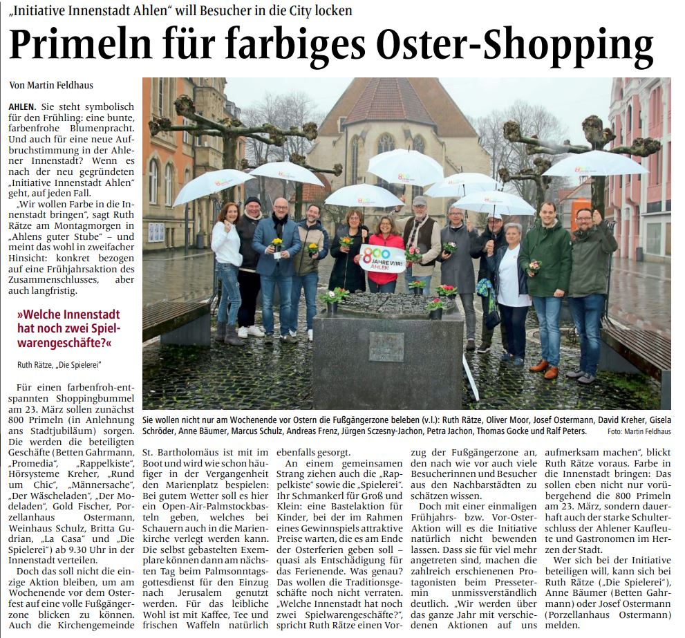 Foto: Artikel Ahlener Zeitung