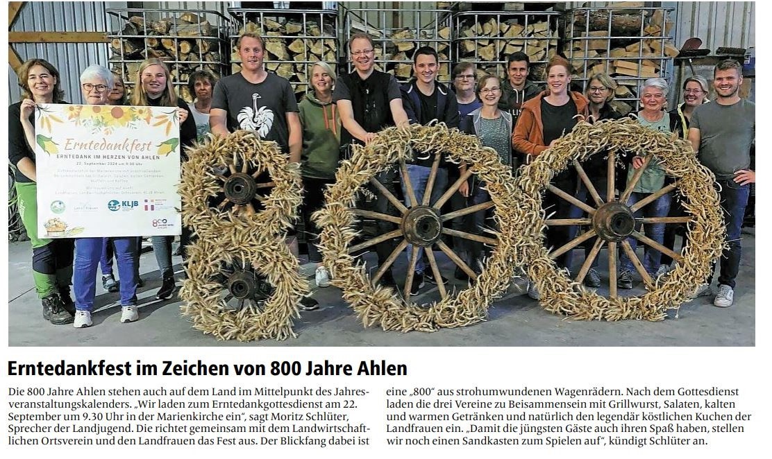 Foto: Bericht der Ahlener Zeitung