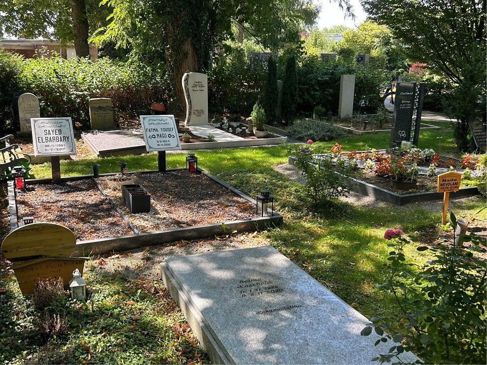 Eines der muslimischen Gräberfelder auf dem Ostfriedhof.