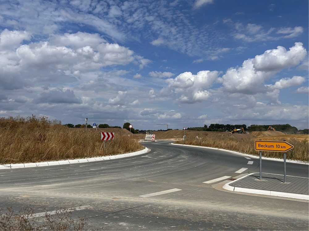 Foto: Blick auf den Kreisverkehr der Osttangente