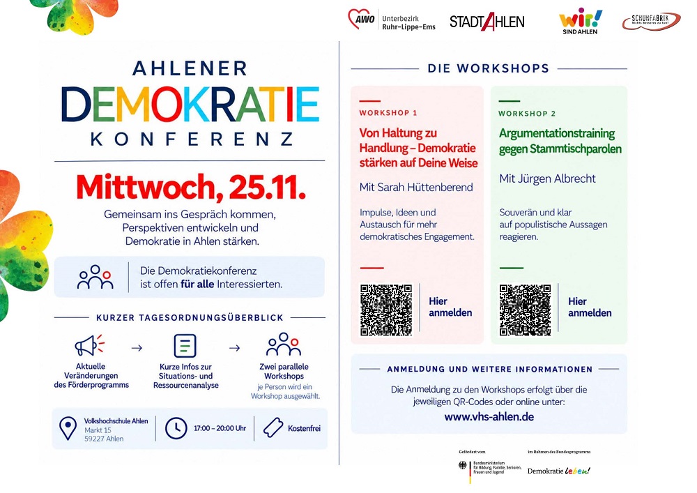 Foto: Flyer der Demokratiekonferenz