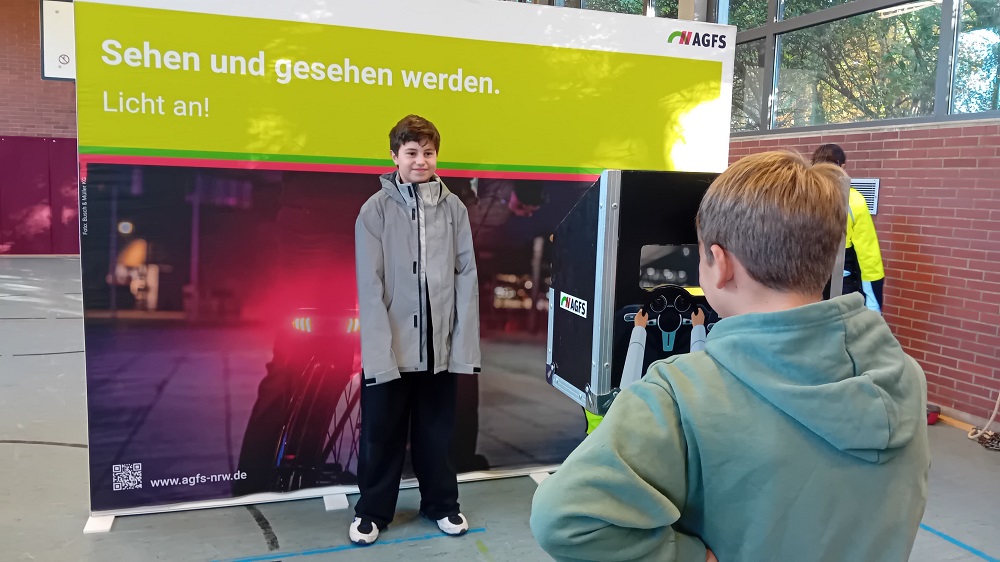 Impressionen von der Schulaktion für Verkehrssicherheit an der Fritz-Winter-Gesamtschule