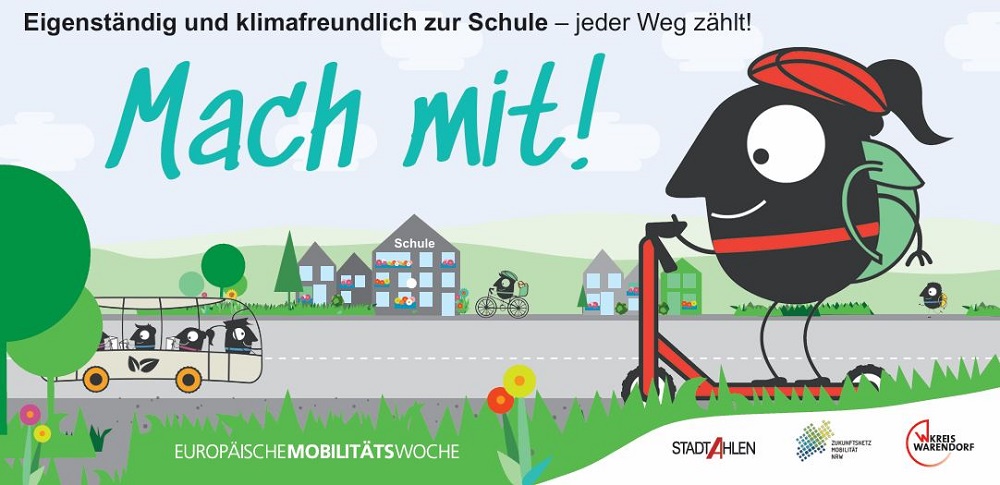 Im Rahmen der Europäischen Mobilitätswoche findet in diesem Jahr die Aktion „Früh übt sich – klimafreundlich unterwegs“ statt.