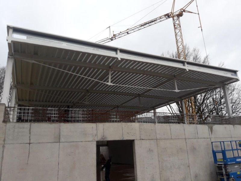 Foto: Bauarbeiten Einfeldturnhalle Mammutschule