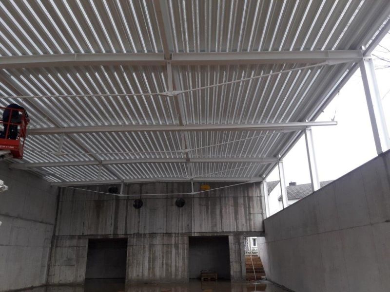 Foto: Bauarbeiten Einfeldturnhalle Mammutschule