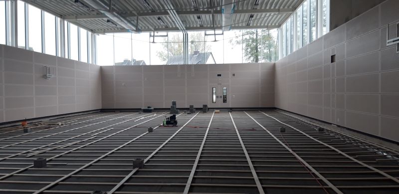 Foto: Bauarbeiten Einfeldturnhalle Mammutschule