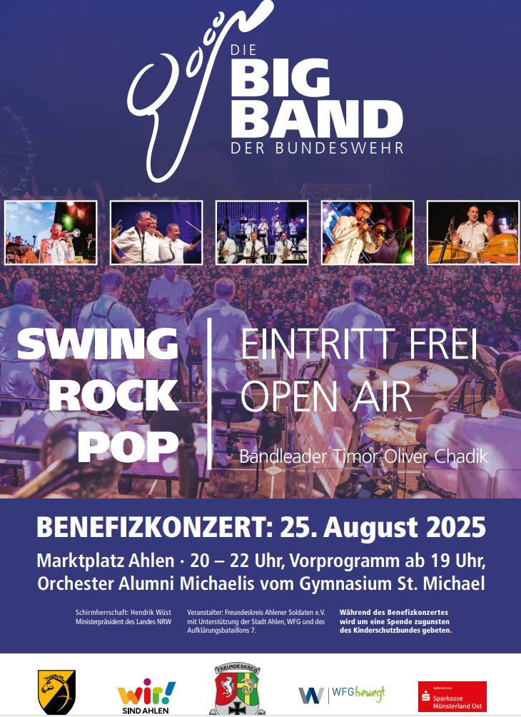 Konzertplakat für den 25. August