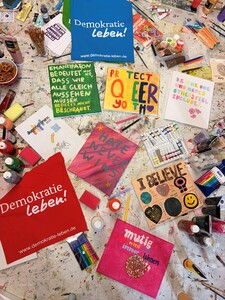 Foto: Kreative Zettel aus dem Workshop