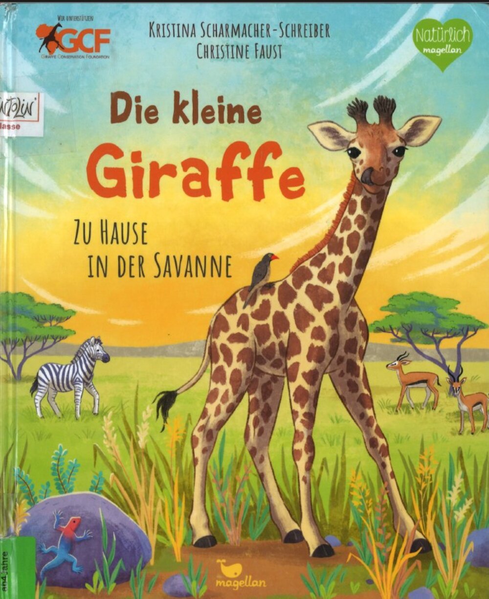 Foto: Kinderbuch mit einer Giraffe als Titelbild
