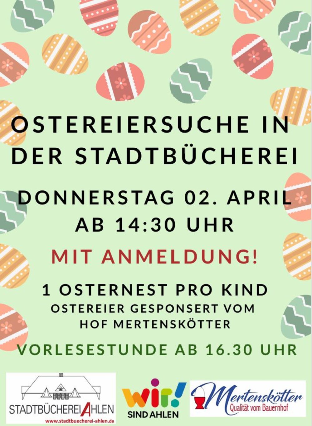 Foto: Plakat Ostereiersuche