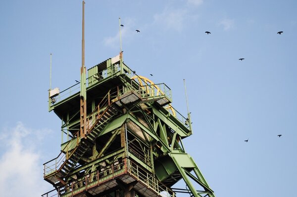 Foto: Förderturm der Zeche Westfalen
