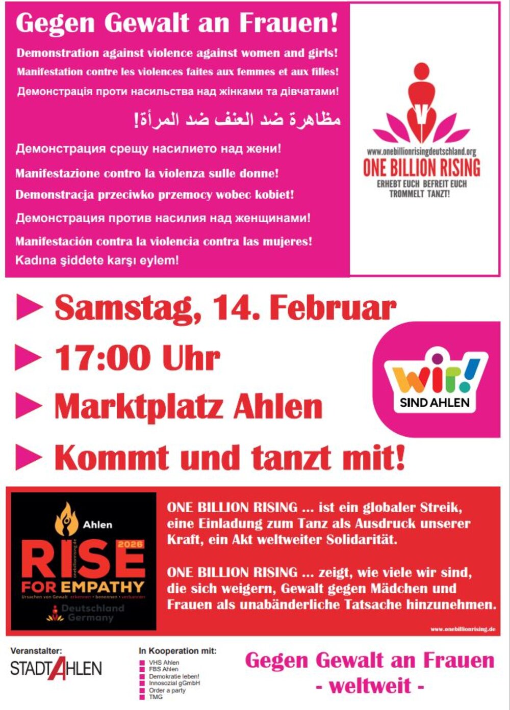 Foto: Plakat One Billion Rising 2026