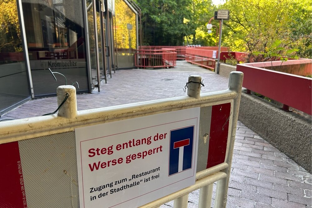 Verbindungssteg an der Werse teilweise gesperrt