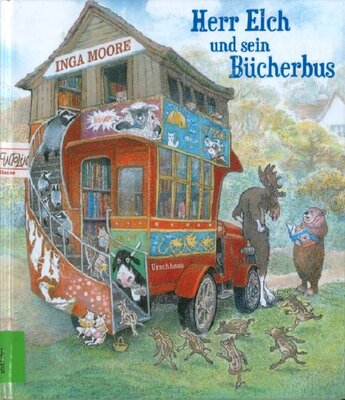 Foto: Buchcover " Herr Elch und sein Bücherbus"