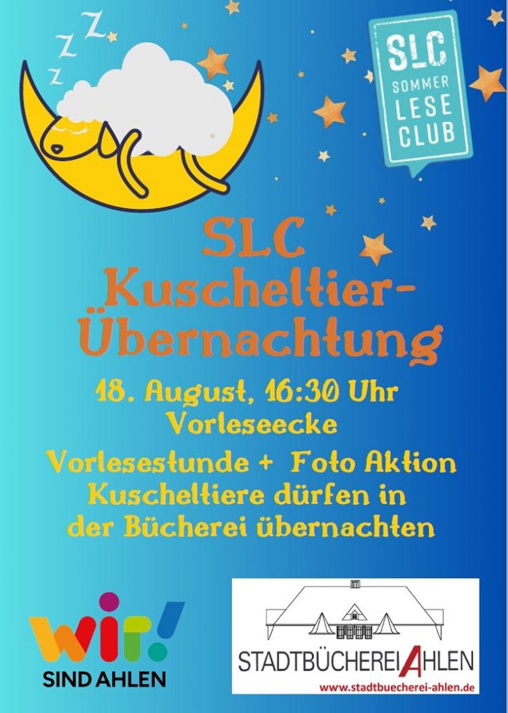 Foto: Plakat Kuscheltier-Übernachtung