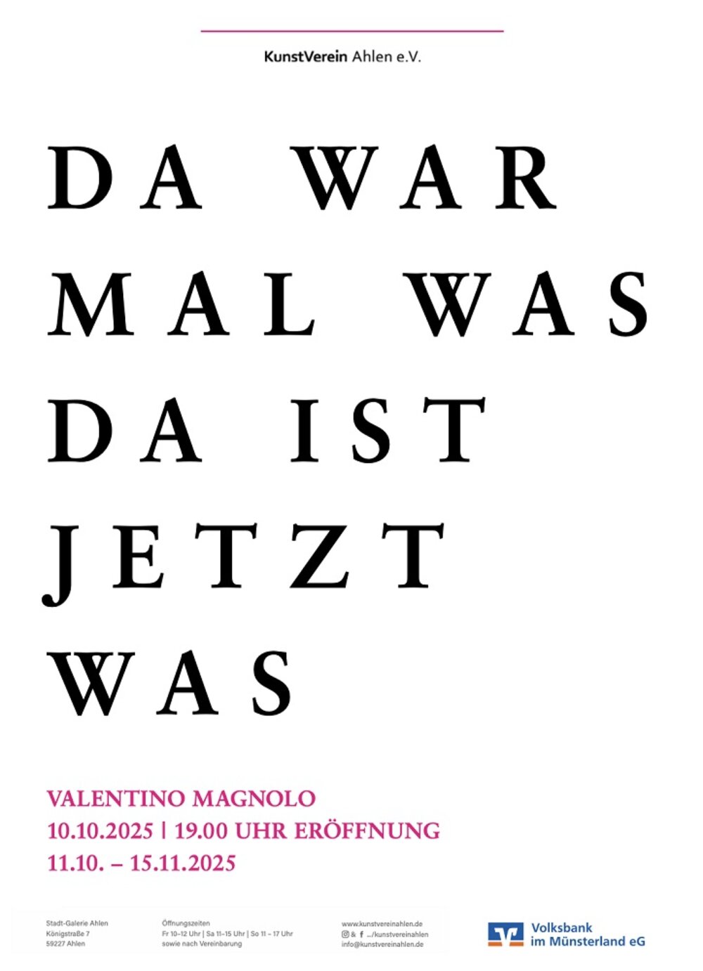 Foto: Ausstellung Valentino Magnolo