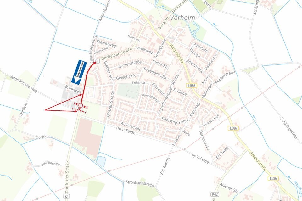 Kreis saniert Dorffelder Straße in Vorhelm