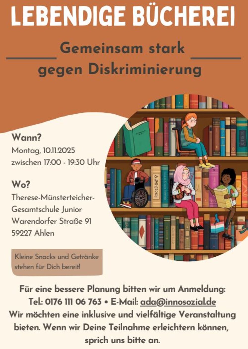 Foto: Plakat Lebendige Bücherei