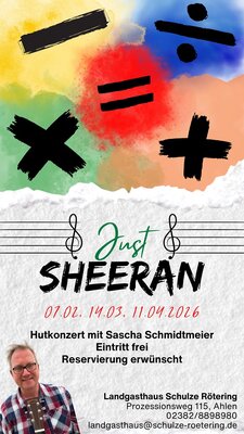 Foto: Plakat "Just Sheeran" mit Terminen