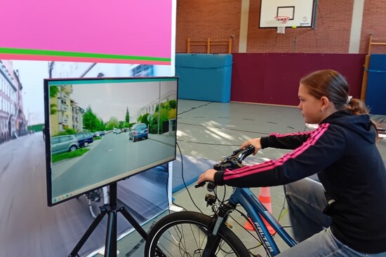 Impressionen von der Schulaktion für Verkehrssicherheit an der Fritz-Winter-Gesamtschule