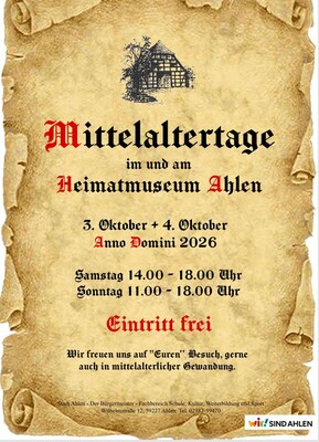 Foto: Mittelaltertage im Heimatmuseum Ahlen - Plakat