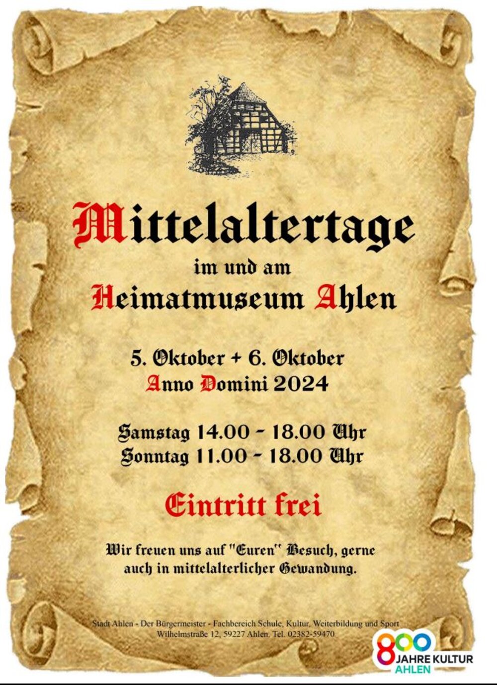 Foto: Plakat Mittelaltertage 2024