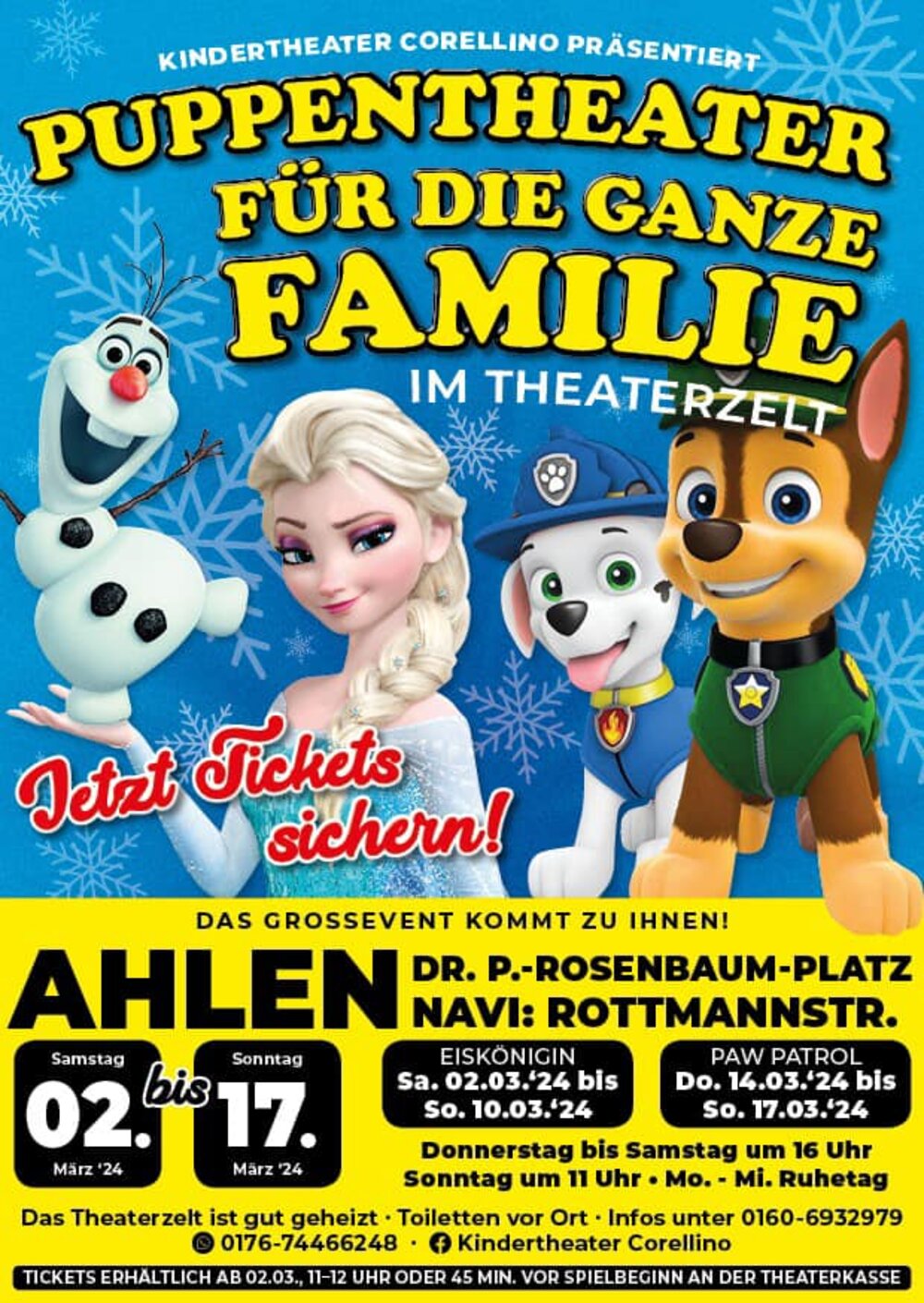 Foto: Plakat Puppentheater Corellino März 2024