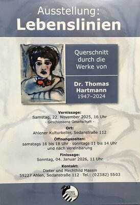 Foto: Plakat Ausstellung Lebenslinien