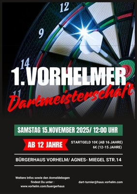 Foto: Plakat Dartmeisterschaft