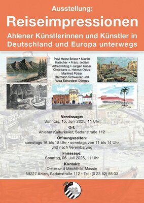 Foto: Ausstellungsplakat "Reiseimpressionen"