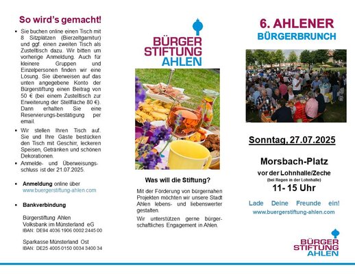 Foto: Infos zum 6. Ahlener Bürgerbrunch