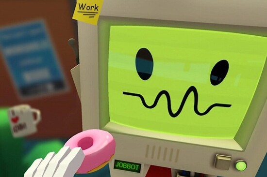 Foto: animiertes Bild mit einem Monitor und einer weißen Hand