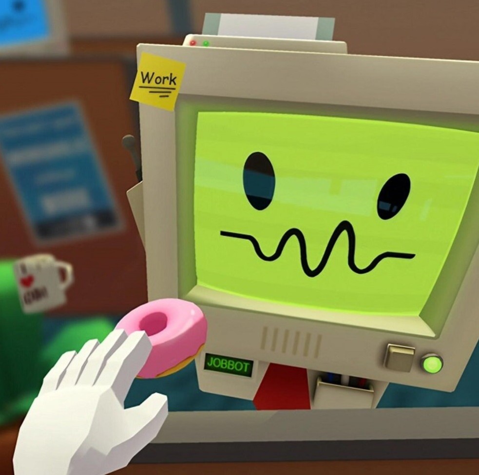 Foto: animiertes Bild mit einem Monitor und einer weißen Hand