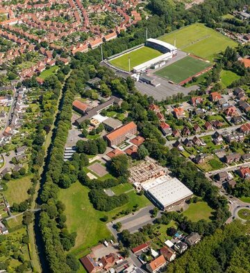 Foto: Luftbildaufnahme des Sportareals