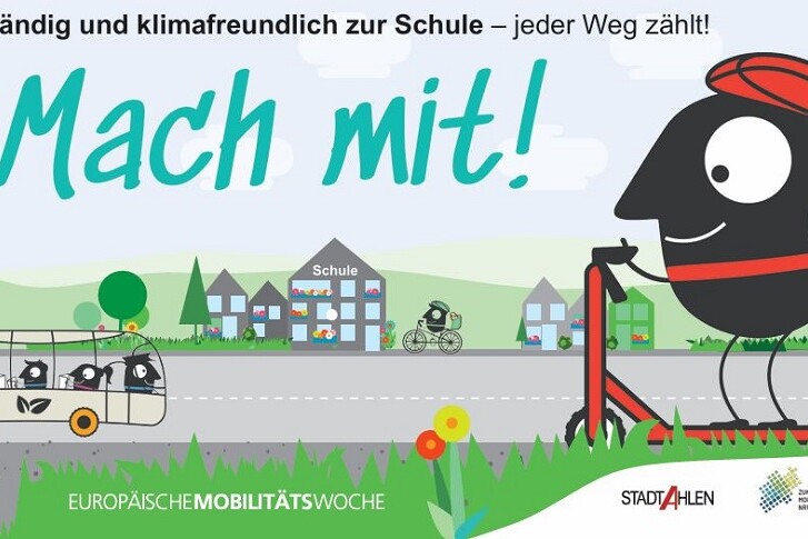 Kinder in Ahlen sammeln klimafreundliche Wege zur Grundschule